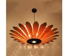 JJSFJH Kronleuchter - Kronleuchter Furnier Kronleuchter Persönlichkeit Wohnzimmer Schlafzimmer Arbeitszimmer Hotel Pension Villa Holzleuchten, for Flur, Wohnzimmer, Esszimmer (Size : 60cm)