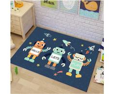 Teppich Teppich Rechteck Rutschfest Kinderzimmer Maschinenraum Tanz Teppich Schlafzimmer Niedlich Cartoon Anime Schreibtisch Nachtteppich Home Boy Spiel Matte 120 * 200