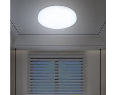 VINGO® 12W LED Deckenleuchte Deckenlampen Weiß Wohnzimmerlampe Badleuchte Deckenbeleuchtung Wohnzimmer Smart Beleuchtung rund Wand-Deckenleuchte Markantes Design Lampe