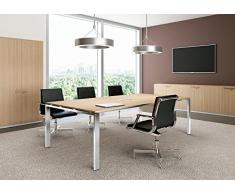 Bralco Besprechungstisch Glider für 8 Personen, Konferenztisch, Meetingtisch in verschiedenen Dekoren, Konferenzmöbel