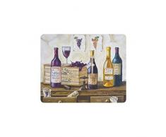 Modern Art Flaschen Wein und Trauben auf dem Tisch Rechteck Rutschfestes Gummi-Mauspad, Gaming-Mauspad Mausmatte