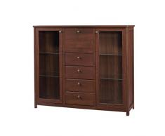 Barvitrine CALDO Barschrank Barkommode Highboard in Kirschbaum