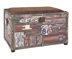 Haku Möbel Sitztruhe - MDF in Vintageoptik -gepolsterte Sitzfläche H 42 cm