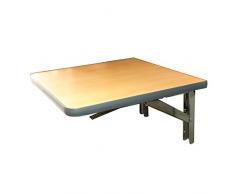 Wandklapptisch mit Edelstahl Klappenaussteller Apfelholz Dekor B35 x T40 cm