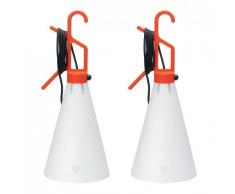 Flos May Day 2 x orange mayday F 3780002 Universal Deko Leuchte design Konstantin Grcic Mayday zum Setpreis