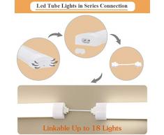 Airand Feuchtraumleuchte Led 36W 3600LM 120CM Verknüpfbar Werkstattlampe IP66 Wasserfest Led Röhre Leuchte für Garage Keller Werkstatt Feuchtraum Bad Büro Warenhaus Hobbyraum,Neutralweiß 4000K