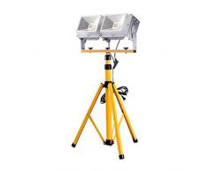 M-zmds 100W Vintage höhenverstellbare Stativ-Stehlampe, nautischer Retro-Scheinwerfer, industrielles Dekor aus Holzleuchten, Kino (Farbe : Weißes Licht)