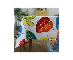 HGblossom Platz Tischtuch für Tee-Party-böhmische Art-Blätter Hochzeit Tischdecken Leinen Cotton-Abdeckung für Rechtecktisch, Caiseyezi, über 140X250Cm