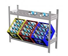 Getränkeregal mit 2 Ebenen - passend unter die Arbeitsplatte