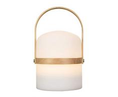 LUUK LIFESTYLE Skandinavische Design Tischleuchte, LED Outdoor Gartenlampe, Gartenlicht, Laterne, Lampe, LED Leuchte, Terrasse, Laterne drinnen, draußen, dimmbar, wiederaufladbar, USB Anschluss