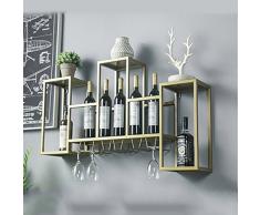 Weinregal/Glas Halter/Europäische Vintage Eisen hängende Weinschrank/bar Weinregal Ledge (Size : A)