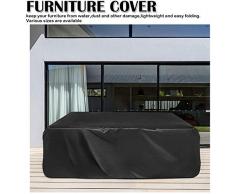 Objektschutzhülle Freizeitmöbel Abdeckungen, Gartentisch Stuhl Sofa Abdeckungen, Heavy Duty Gartenmöbel Abdeckungen, Wasserdicht UResistant Anti Fading-Schutz for Rechtecktisch Stühle Set, 180x120x74c