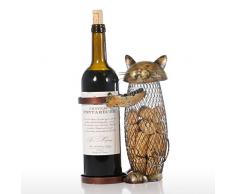 Tooarts-Weinflaschenhalter - Metall-Skulptur - für Dekoration Katze, niedlich