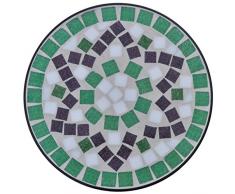 Anself Mosaik Beistelltisch Blumenständer Teetisch Ø 30 x H 60 cm