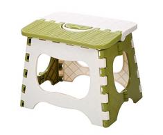 Jfs Klappbare kleine Bank für Badezimmer Heimgebrauch Camping Camping Grillhocker Kunststoff Klappbarer Tritthocker, Grün