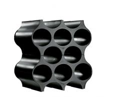koziol Flaschenregal Set-Up, Kunststoff, solid schwarz, 23 x 35.3 x 36.4 cm