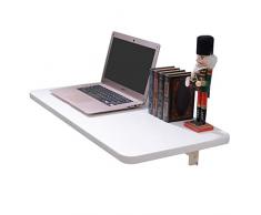 WYBD.Y An der Wand montierter Klapptisch, herunterklappbare Klapptische aus Kiefernholz, dreieckige Tischbank aus gerolltem Stahl Bank Klappbarer Schreibtischhalterung mit kurzem Auslösearm