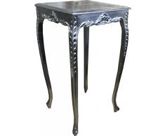 Casa Padrino Barock Bar Tisch Silber Höhe 112 cm, Breite 60 cm - Antik Möbel