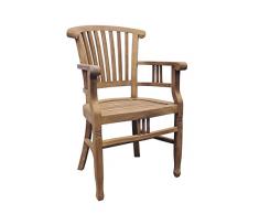 Teaktown 4er Set Teak Armlehnstuhl SE26-1 Teakholz antik massiv 96x48x58 cm Stuhl Gartenstuhl Sessel Möbel