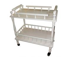 Ybzx 2-Tier Rolling Bar mit Wein | Küchenwagen | Herausnehmbare Tabletts | Portable Utility Dump | Tee Kaffee Trinken nach Hause