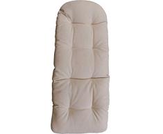 korb-outlet Schaukelstuhl Auflage Beige Polster Kissen 120x50 deutsche Herstellung Auflagekissen Kissenauflage für Schaukelsessel