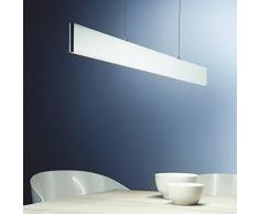 Licht-Trend Slim LED Hängeleuchte 2730 Lumen dimmbar Alu-matt Esstischlampe Extra schmal Lampe Leuchte Esszimmer Hängelampe