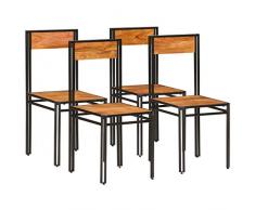 honglianghongshang Stühle Esszimmerstühle Esszimmerstühle 4 STK. Akazienholz Massiv Sheesham Finish