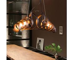 Henley Retro Loft Pendelleuchte Vintage Kronleuchter Spiralelampe Hängelampe Industrie Stil Design Esszimmer Lampe Eisen Wohnzimmer Leuchte Deckenbeleuchtung Pendellampe E27*2