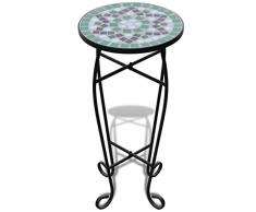 vidaXL Mosaik Beistelltisch Blumenständer Bistrotisch Blumenhocker Balkontisch