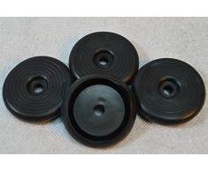 4 X Gummi Fußkappe Standfläche: ca. 45 mm (4,5 cm), Ø Öffnung (Tisch oder Stuhlbein): ca.35 mm (3,5 cm) für Biergartenstuhl / Tisch Mainau/Peru u.a. rund schwarz Tisch Stuhl Bank Biergarten