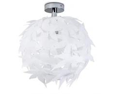 Extravagante Deckenleuchte in Weiß - Designer Leuchte Dokkas aus Metall - Wohnzimmer Deckenlampe sehr auffällig - geeignet für LED - Schlafzimmer Leuchte - runde Zimmerlampe LED fähig