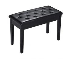 Yahee stabile Klaviersitz Klavierstuhl Pianobank Bank Sitz-Bank Modelle Auswahl Schwarz 75 x 35 x 48 cm