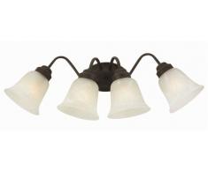 Trans Globe Lighting 3107 BN 4-Light Bath Bar, Brushed Nickel by Trans Globe Lighting