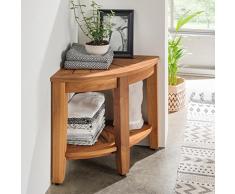 Destiny Beistelltisch Halbrund Badezimmer Regal Tisch Teak Teaktisch 40x40x41,5