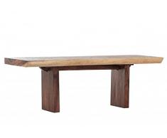 Casa Padrino Esstisch aus Baumstamm gesägt Suar Holz 220 cm - Tisch Massiv Massivholz