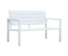 Tidyard Gartenbank Bank Garten Sitzbank Holzstuhl Balkonbank Blumenbank 120 x 64 x 78 cm Mit Lehne,Parkbank Bank Terrassenbank Kunststoff mit Massivholz-Optik,für Patio,Garten, Hinterhof,Veranda