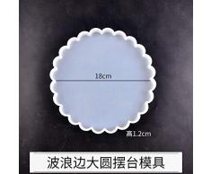 PHYZGHN Rechtecktisch DIY Kristall epoxy Spiegel lace quadratische rechteckige Klammer Coaster (Color : C)