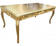 Casa Padrino Barock Esstisch Gold 200 x 99 cm Mod2 - Esszimmer Tisch - Möbel Antik Stil