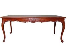 Casa Padrino Barock Esstisch Braun (Mahagonifarben) 200 cm - Barock Tisch Antik Stil Möbel