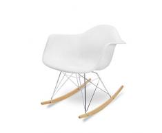 Popfurniture Designer Schaukelstuhl Weiss | Kinder & Wohnzimmer | Idealer Schaukelsessel, Stillsessel, Stillstuhl, Schwingsessel, Schaukelstühle, Schaukelstuhl für Baby Stillen, Kufen Schaukelstuhl