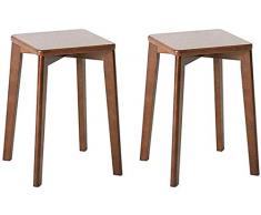 JIEER-C Freizeitstühle Holzhocker Rückenfreier runder Hocker Stapelbarer Esszimmerhocker Rutschfester Frisierstuhl Multifunktionstischhocker Haushalt Kreativ Langlebig stark