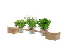 Annastore Pflanztreppen und Kräuterregale inklusive verzinkten Plfanzgefäßen - Blumenkästen Pflanzeimer Pflanzregale Blumenregale Pflanzgefäße Blumenpaletten Größe Kräuterregal 80 cm