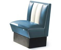 Dinerbank Eckbank Sitzbank Bank Einrichtung Gastronomie Dinermöbel Lounge (Blue/White)