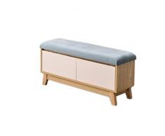 Schuhbank Nordischer Stil Schuhbank Mit Sitzfläche Haushalt Flur Modern Massivholz Gepolstert Gepolsterter Sitz Aufbewahrungshocker Stauraum Sitzbank schuhtruhe ( Color : B , Size : 100*30*45cm )
