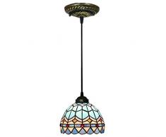 Pendelleuchten Vintage Mediterrane Kronleuchter Esszimmer Höhe Verstellbare Hängelampen Kreative Glasmalerei Handgefertigte Lampenschirm Loft Hängelampe Küchenbar Cafés E27 Max 40W
