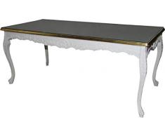 Casa Padrino Barock Esstisch leicht Cremebarben/Gold 200 cm x 90 cm- Esszimmer Tisch - Antik Stil Möbel - Limited Edition