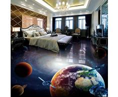 Zhcmy 3D Nach Maß Galaxy Universum Globus Stereo Bad Wohnzimmer Boden Mural Bar Hotel Tapete, 400 * 280 cm