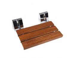 JDK Badhocker klappbar Teak Duschhocker aus Massivholz Bad Wandbank Gewicht 150 kg