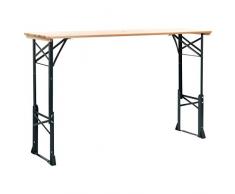 vidaXL Kiefernholz Bierzelttisch 169x50x75/105cm Biertisch Bartisch Stehtisch