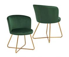 Duhome Online Shop » Duhome günstig kaufen bei Livingo Duhome Schaukelstuhl gesteppt Schaukelsessel Schwingsessel gepolstert Relax Sessel Gestell Metall Holz, Farbe:Grau, Material:Samt